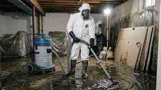 Category 3 water requires full PPE and professional remediation equipment.
