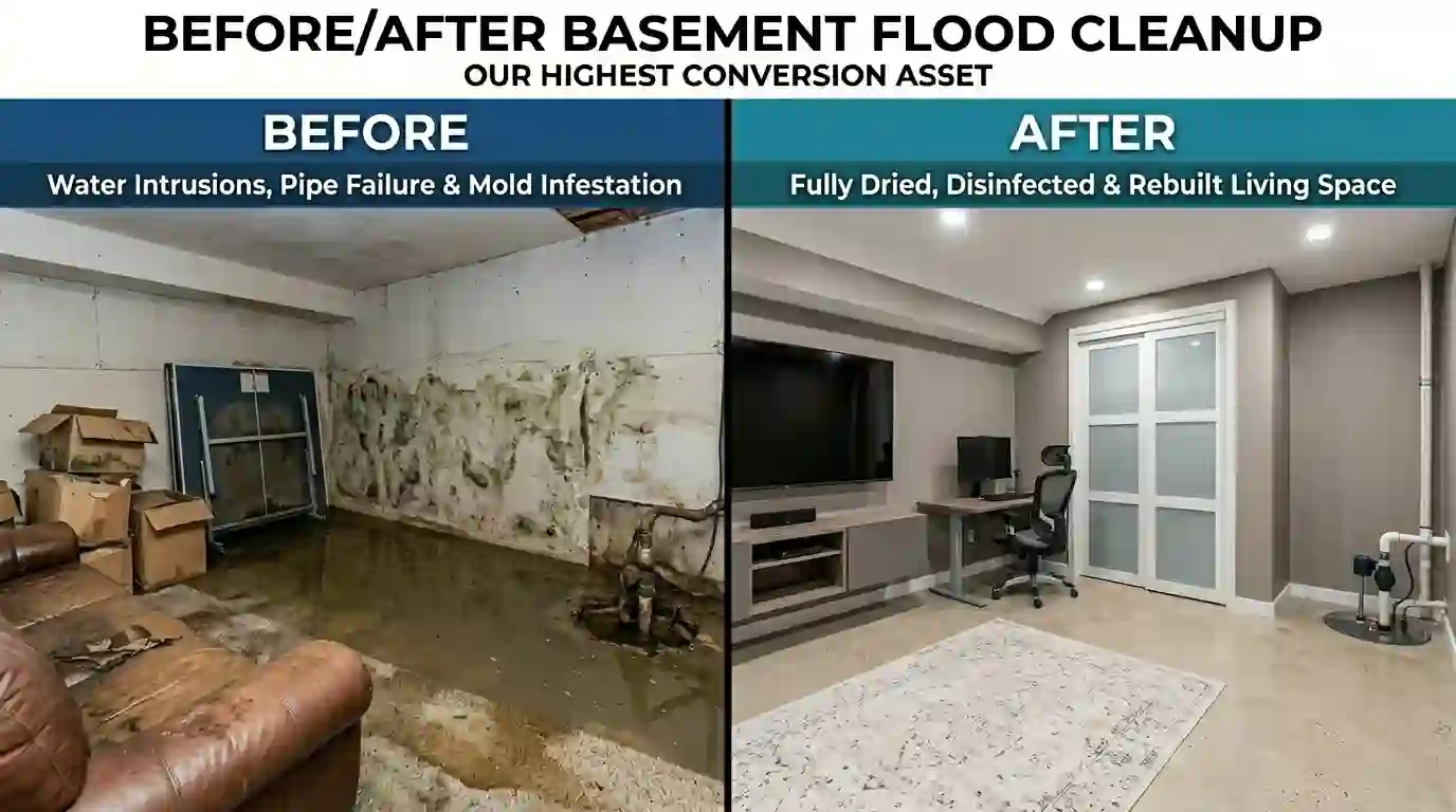 Basement flood cleanup Toronto 11