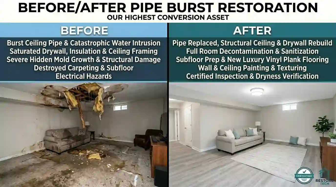 Pipe burst restoration Toronto 11