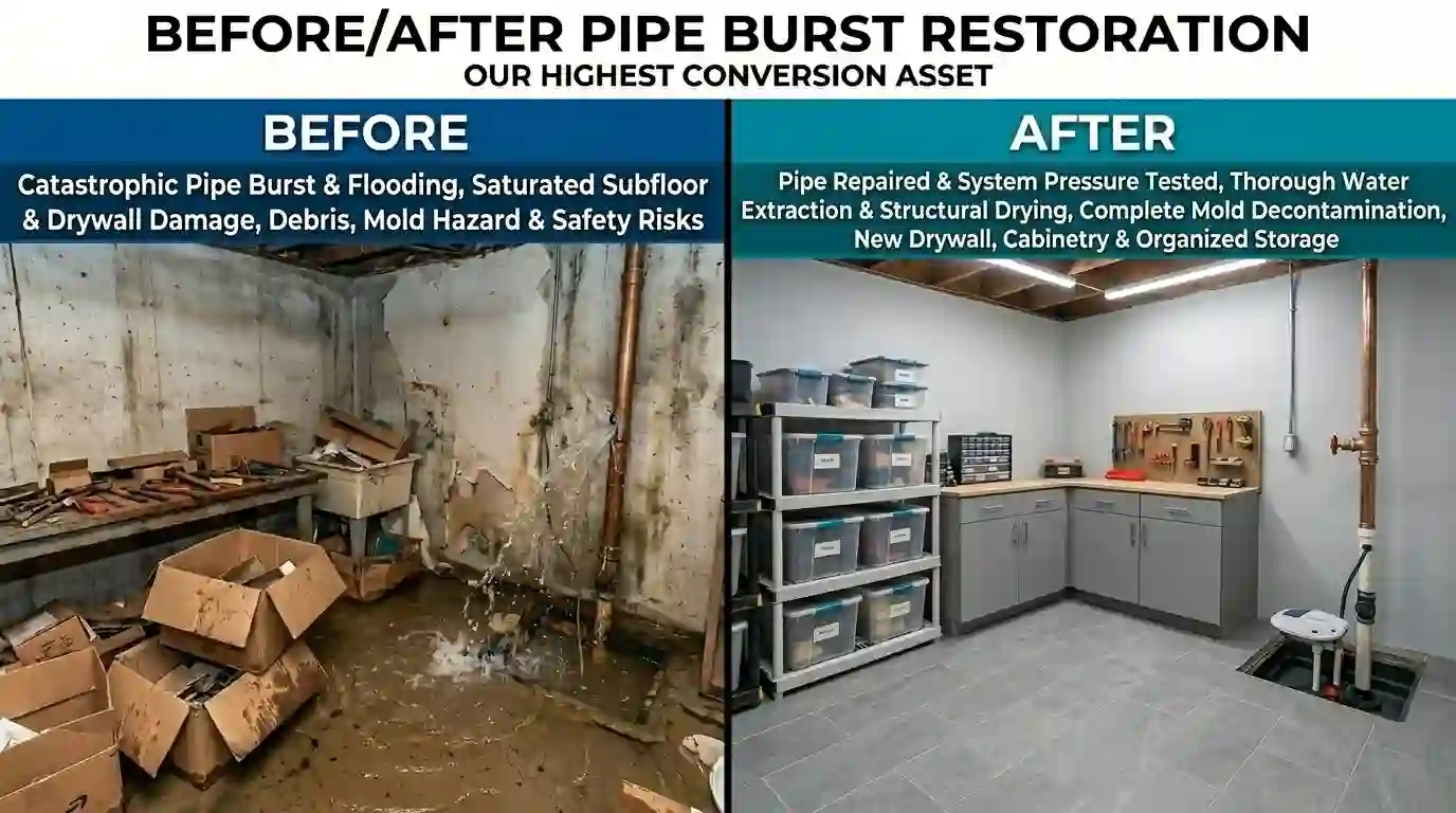 Pipe burst restoration Toronto 7