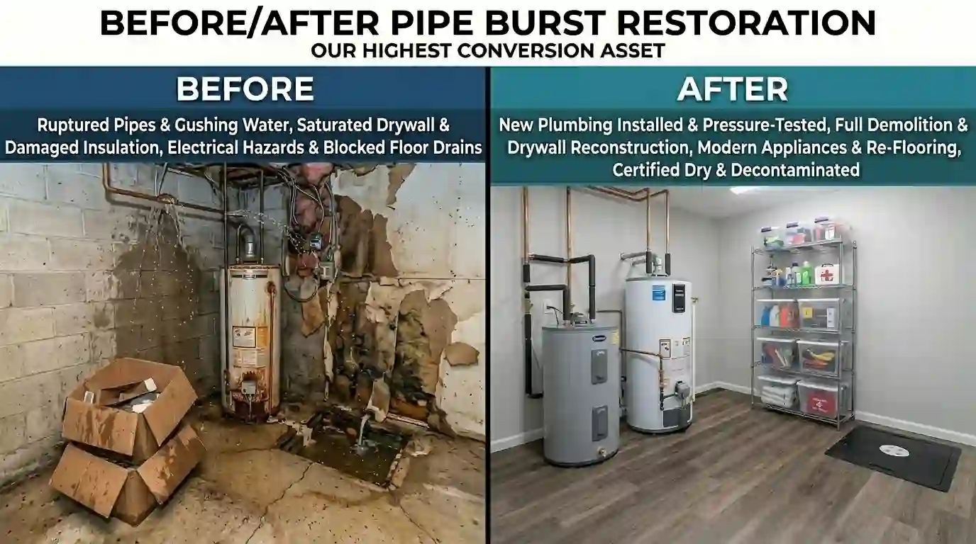 Pipe burst restoration Toronto 8
